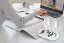 Real-Time AI Translation Earbuds Wireless Headphones for Travel Meetings Learning - White