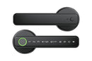 5 in 1 Smart Door Lock Fingerprint Door Knob with IC Cards and Backup Keys - Black