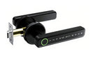 5 in 1 Smart Door Lock Fingerprint Door Knob with IC Cards and Backup Keys - Black