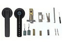 5 in 1 Smart Door Lock Fingerprint Door Knob with IC Cards and Backup Keys - Black
