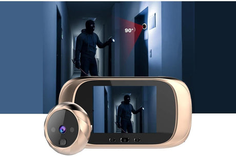 Wireless Digital Door Peephole LCD Display Door Viewer with Camera Home Security System -Gold