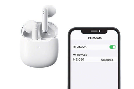 Wireless Earbuds Bluetooth 5.3 In-Ear Headphones with Noise Cancelling Mic IPX7 Waterproof Sports Earphones - White