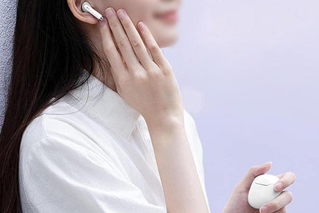 Wireless Earbuds Bluetooth 5.3 In-Ear Headphones with Noise Cancelling Mic IPX7 Waterproof Sports Earphones - White
