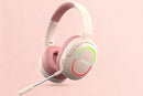 Wireless Gaming Headset Headphone with Microphone Volume - Pink