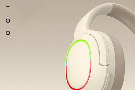 Wireless Gaming Headset Headphone with Microphone Volume - Khaki