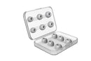 Replacement Ear Tips for AirPods Pro Memory Foam Ear Buds Anti-Slip Eartips with Portable Storage Box -Gray