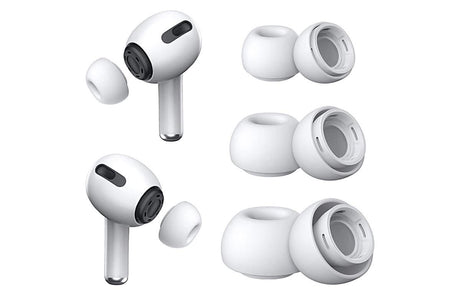 Replacement Ear Tips for AirPods Pro Memory Foam Ear Buds Anti-Slip Eartips with Portable Storage Box -Gray
