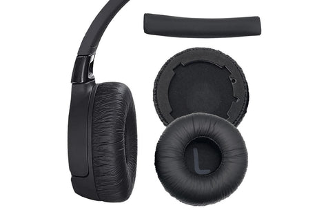 Ear Pads Cushion Cover Replacement Headband Replaceable Foam Headphone Cover for JBL Tune600BT T660NC T670NC Wireless Headphone Ear Pads Headphone Ear Pad Repair Parts -White