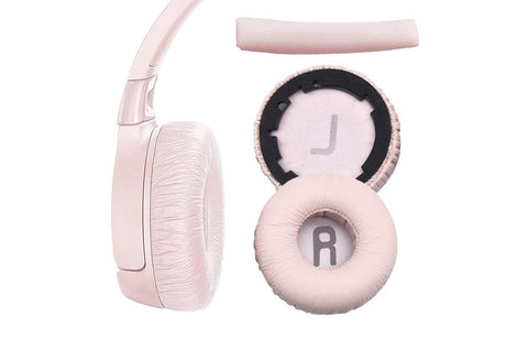 Ear Pads Cushion Cover Replacement Headband Replaceable Foam Headphone Cover for JBL Tune600BT T660NC T670NC Wireless Headphone Ear Pads Headphone Ear Pad Repair Parts -White