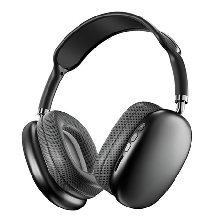 Wireless Bluetooth Over-Ear Headphones TWS Adjustable Earphones Headset Foldable Lightweight Headset for Home Office - Blue