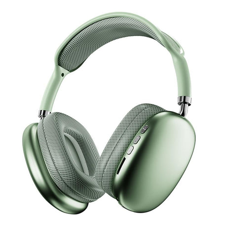 Wireless Bluetooth Over-Ear Headphones TWS Adjustable Earphones Headset Foldable Lightweight Headset for Home Office - Blue