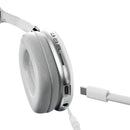 Wireless Bluetooth Over-Ear Headphones TWS Adjustable Earphones Headset Foldable Lightweight Headset for Home Office - White