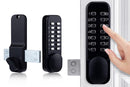 Gate Door Locks Set with Keypad Mechanical Keyless Entry Door Lock for Garden Garage Yard -Black