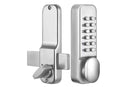 Gate Door Locks Set with Keypad Mechanical Keyless Entry Door Lock for Garden Garage Yard -Silver