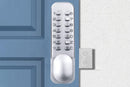 Gate Door Locks Set with Keypad Mechanical Keyless Entry Door Lock for Garden Garage Yard -Silver