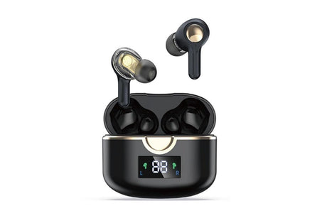 Wireless Earbuds Bluetooth Headphones Wireless Charging Case LED Display Over Ear Buds Mini Wireless Earbuds for Sports Workout