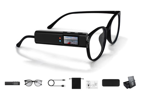 2.7K HD Glasses Camera WiFi Mini Sports Eyewear Camera DV Camcorder - Black