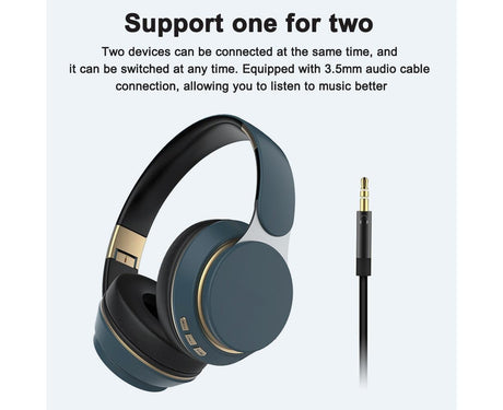 Wireless Headphones - Foldable Stereo - Bluetooth Over Ear Headset with Mic for Sports/Computer