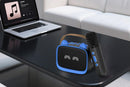 Mini Karaoke Machine Toys Gifts Portable MP3 Player with 2 Wireless Microphone - Blue