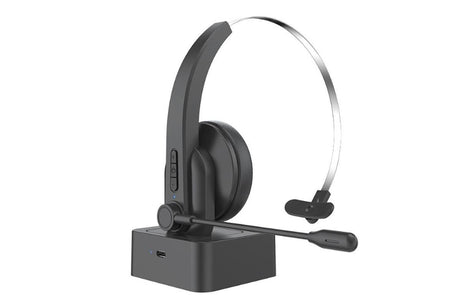 Wireless Headset with Mic for Work Bluetooth Headsets with Dual Noise Cancelling Microphone for Work/Home/Office/Call Center/PC