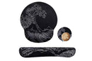 Keyboard and Mouse Wrist Rest Pad Set With Coaster Memory Foam Ergonomic Wrist Support