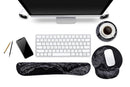 Keyboard and Mouse Wrist Rest Pad Set With Coaster Memory Foam Ergonomic Wrist Support