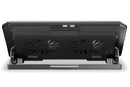 Laptop Cooling Pad Adjustable Height Cooling Stand with Adjustable Height 2 USB Ports Dual Turbine Fans - Silver