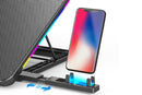 Portable Gaming Laptop Cooling Pad 6 Powerful Fan Table Stand Cooler with Phone Holder