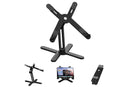 360 Degree Rotating Aluminum Laptop Stand Adjustable Desktop Holder for Notebook - Black