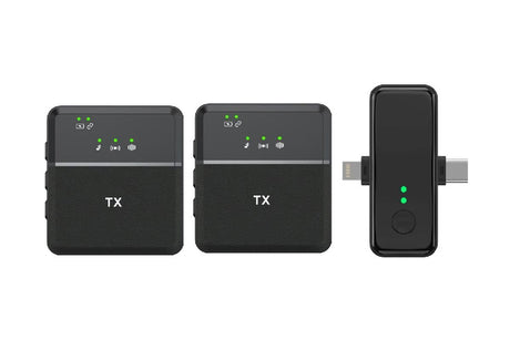 2.4G Wireless Lavalier Microphone Dual Noise Reduction for Camera Smartphone Computer