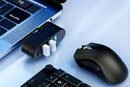 4 Port USB Hub Rotatable 180 Degrees USB Splitter with Type-C for Laptop - Black