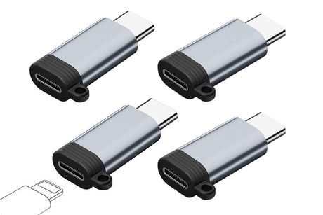4Pcs Lightning to USB C Adapter Fast Charging and Data Transfer for iPhone 15 16 17