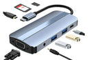 8-in-1 Docking Station Type-C to HDMI Multi-Display USB-C Hub PD 100W