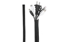 173Pcs Cable Management Organizer Kit Cable Sleeve Split with Self Adhesive Cable Clips Holder