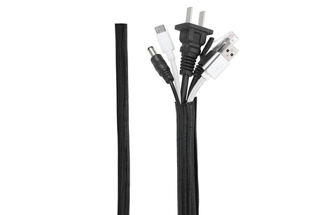 173Pcs Cable Management Organizer Kit Cable Sleeve Split with Self Adhesive Cable Clips Holder