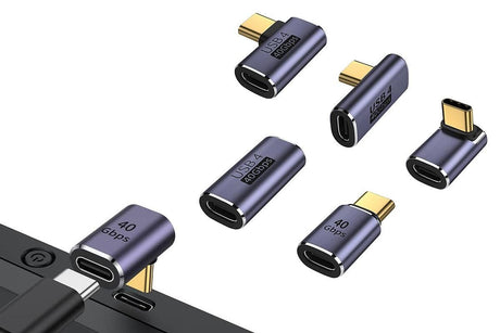 5 Pcs USB4.0 40Gbps Type C Male/Female to USB C Female Adapter Extender USB C Coupler 40Gbps Data Transfer