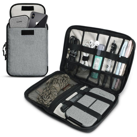 Travel Data Cable Storage Bag(Grey)