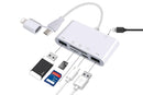 5 in 1 USB-C SD Card Reader USB-C to Memory Card OTG Adapter For iPhone iPad