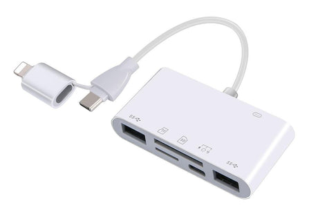 5 in 1 USB-C SD Card Reader USB-C to Memory Card OTG Adapter For iPhone iPad