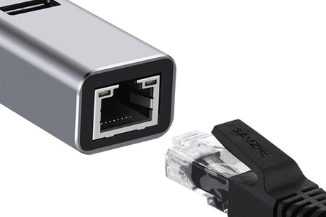 USB 3.0 to Gigabit Ethernet Adapter with 3-Port Hub