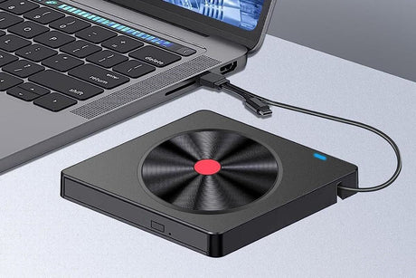 5 in 2 Computer External CD DVD Drive USB 3.0 Portable Optical Drive Burner for Windows Mac Linux