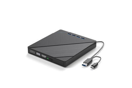 7 in 1 External CD DVD Drive USB 3.0 Burner Writer with Card Reader for Laptop