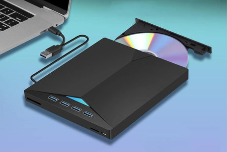 External CD/DVD Drive for Laptop USB 3.0 DVD Player Ultra-Slim Portable Burner Writer