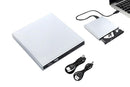 USB 2.0 Slim Protable External CD-RW Drive Writer Player for Laptop Notebook PC Desktop Computer -Silver