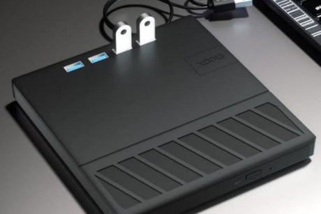 USB 3.0 & Type-C External DVD Drive with 7-in-1 Function - CD/DVD Burner & Card Reader for Laptop