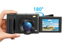 4K Digital Camera for Outdoor Photography With 32GB TF Card 180 Degree Flip Screen 16X Zoom 48MP Autofocus