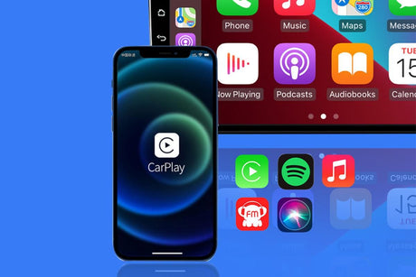 Wireless Adapter Auto Connect USB Dongle Compatible with Wired Carplay Android 2 in 1 Carplay Android Auto Plug and Play