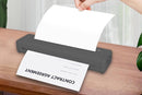 Portable Printer Wireless Bluetooth A4 Thermal Mobile Printer with 100Pcs Thermal Paper Inkless Printer Compatible with iOS Android for Office Car Home -Black