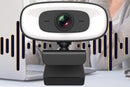 4K Webcam with Ring Light Built in Microphone and Tripod for Video Conferencing