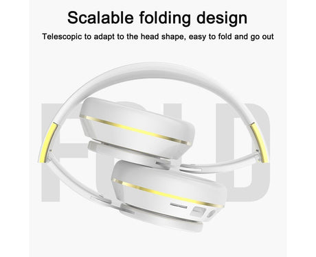 Wireless Headphones - Foldable Stereo - Bluetooth Over Ear Headset with Mic for Sports/Computer